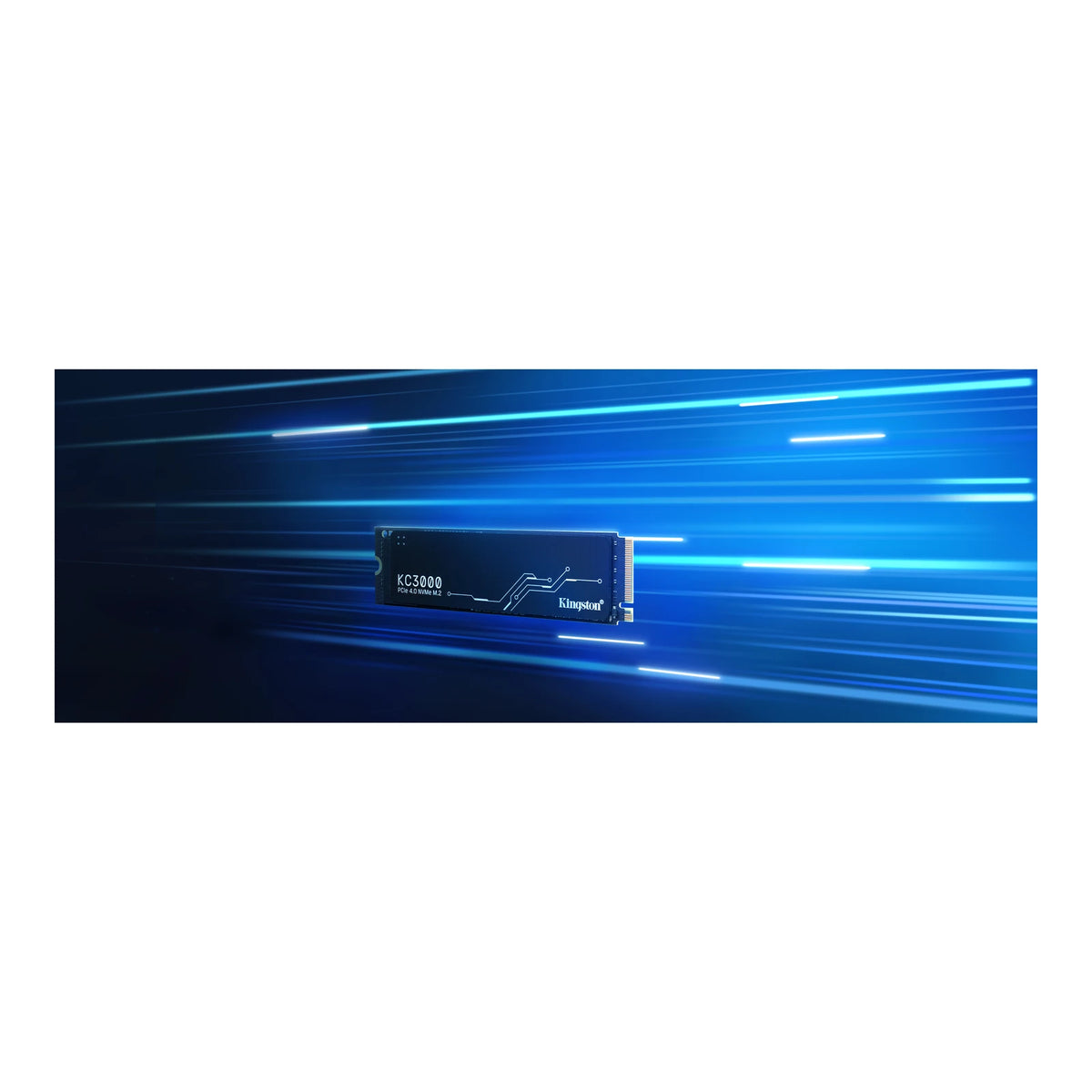 Kingston KC3000 512 Go — vue produit 7 du SSD sur fond blanc carré — réf. SKC3000S/512G