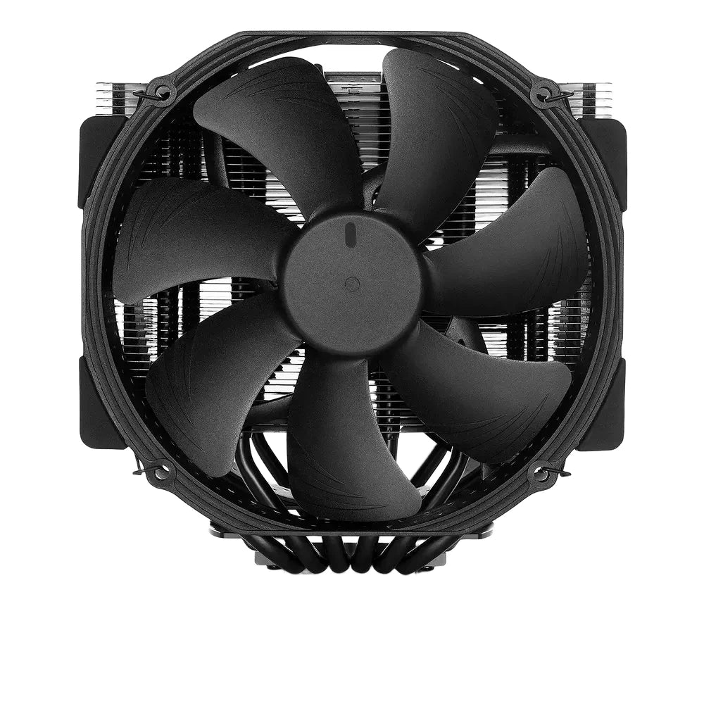 Noctua NH-D15 chromax.black — vue produit 3 du ventirad CPU sur fond blanc — réf. NH-D15-CHROMAX-BLACK