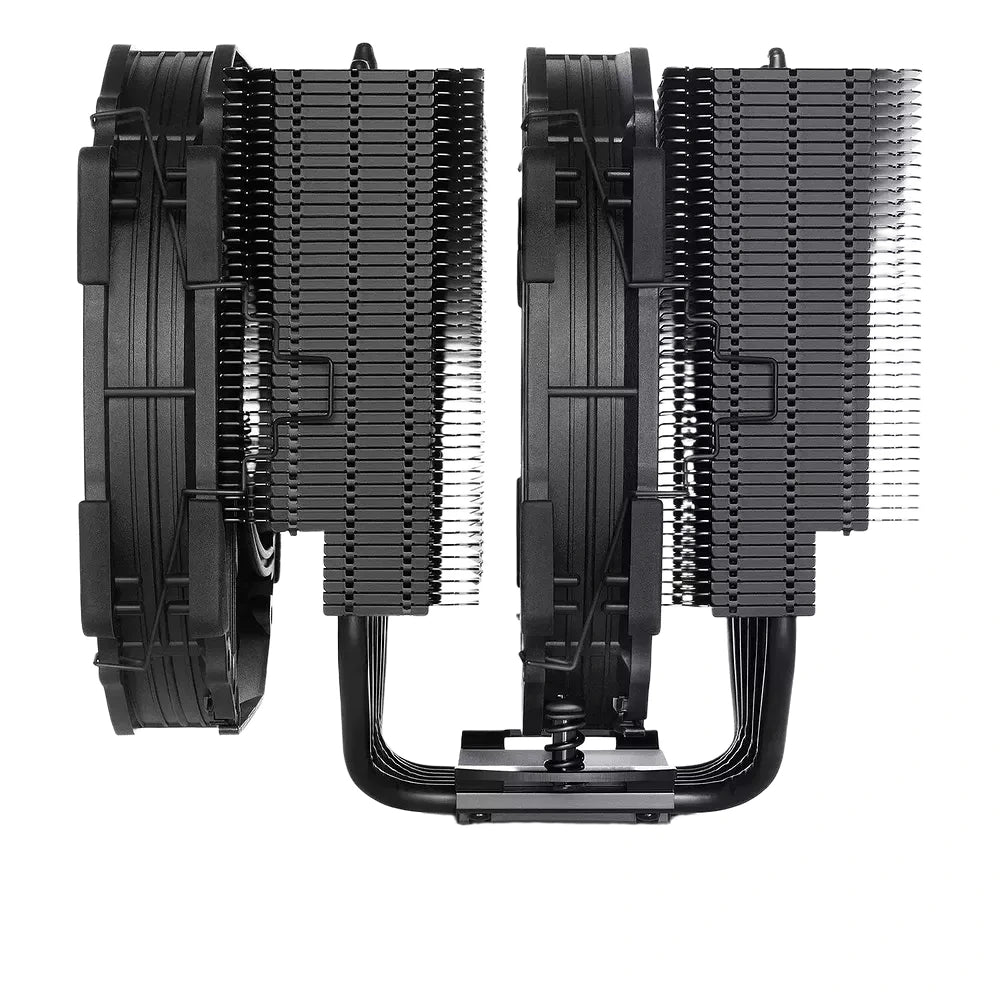 Noctua NH-D15 chromax.black — vue produit 4 du ventirad CPU sur fond blanc — réf. NH-D15-CHROMAX-BLACK