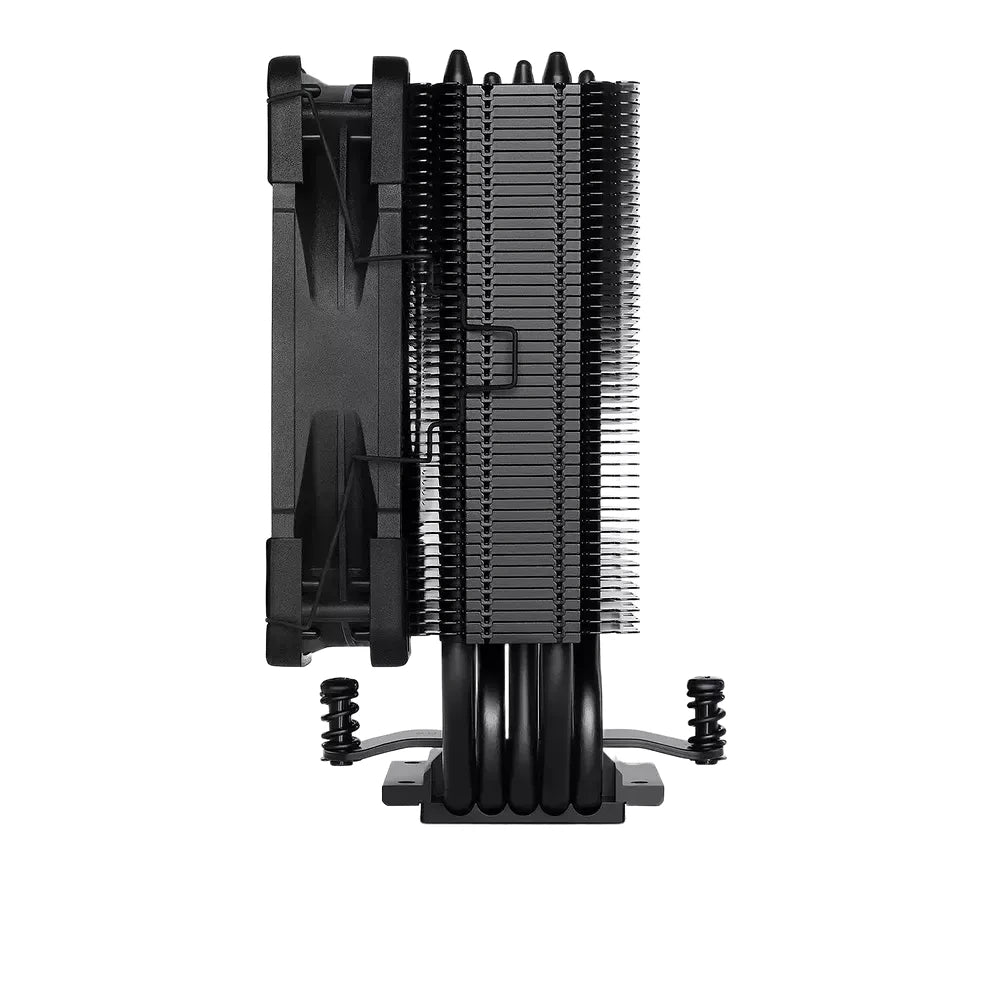 Noctua NH-U12S chromax.black — vue produit 4 du ventirad CPU sur fond blanc — réf. NH-U12S-CHROMAX-BLACK