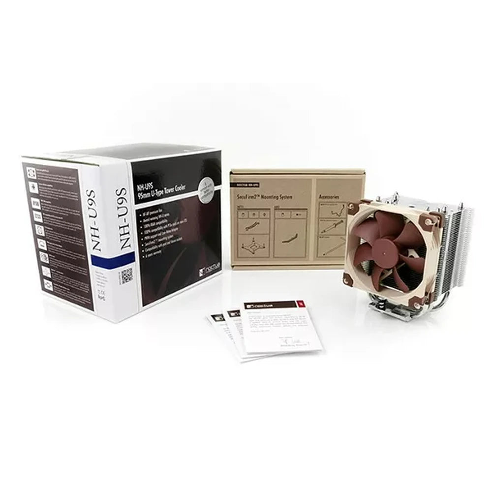 Noctua NH-U9S — vue produit 4 du ventirad CPU sur fond blanc — réf. NH-U9S