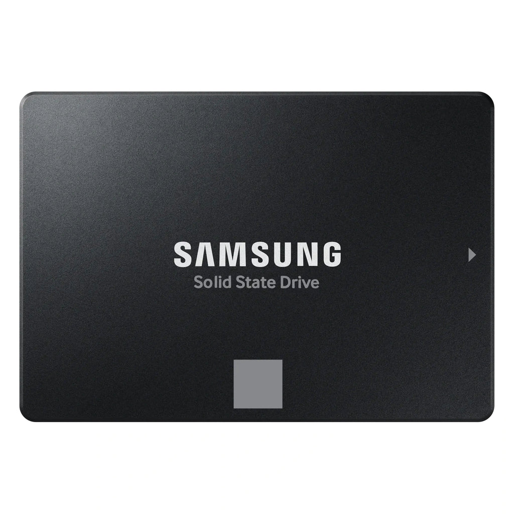 Samsung 870 EVO 2 To — vue principale du SSD SATA 2,5 pouces sur fond blanc carré — réf. MZ-77E2T0B/EU