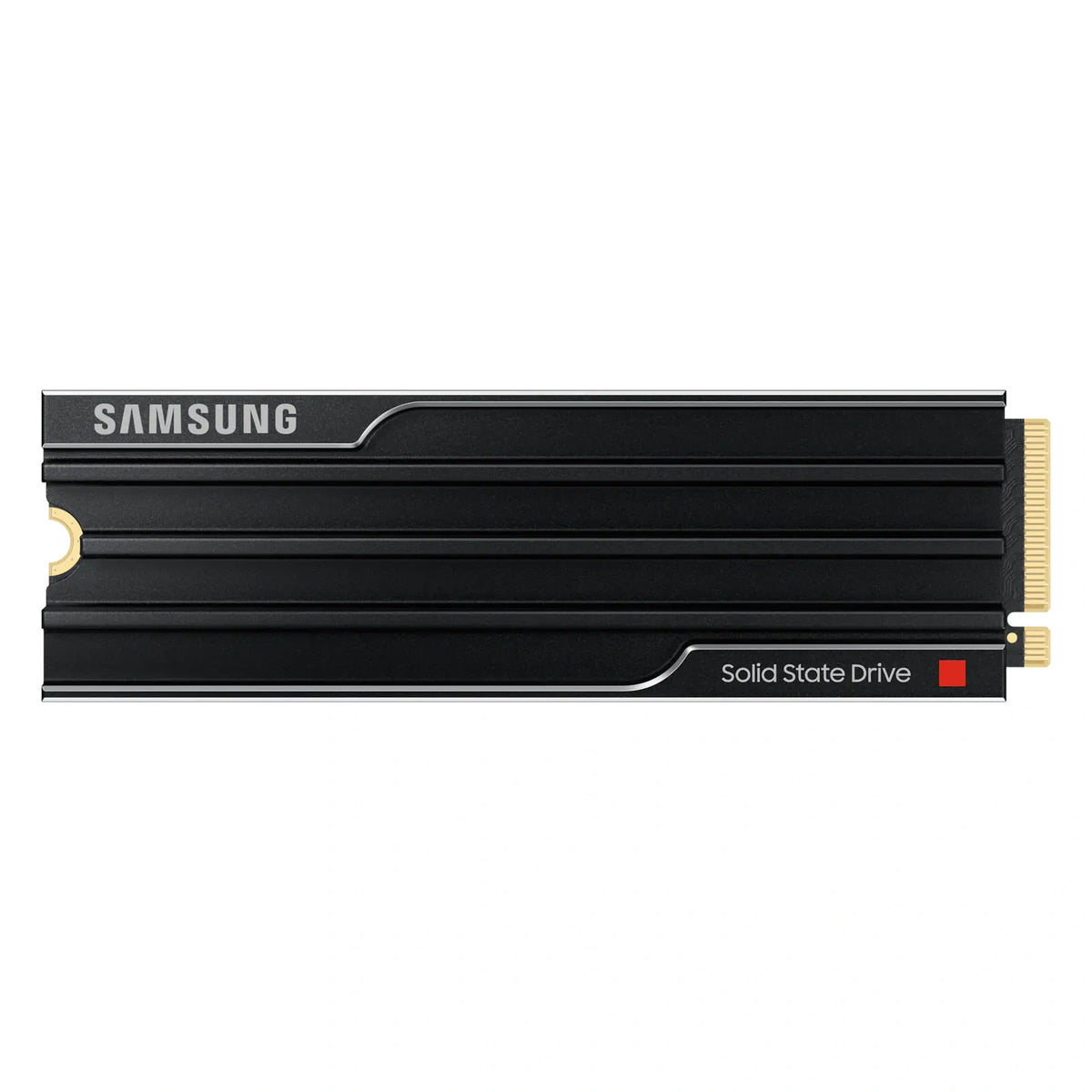 Samsung 9100 PRO 2 To avec dissipateur — vue principale avec dissipateur du SSD M.2 NVMe PCIe 5.0 x4 sur fond blanc carré — réf. MZ-VAP2T0CW