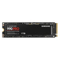 Samsung 990 PRO 1 To — vue principale du SSD M.2 NVMe PCIe 4.0 x4 sur fond blanc carré — réf. MZ-V9P1T0BW