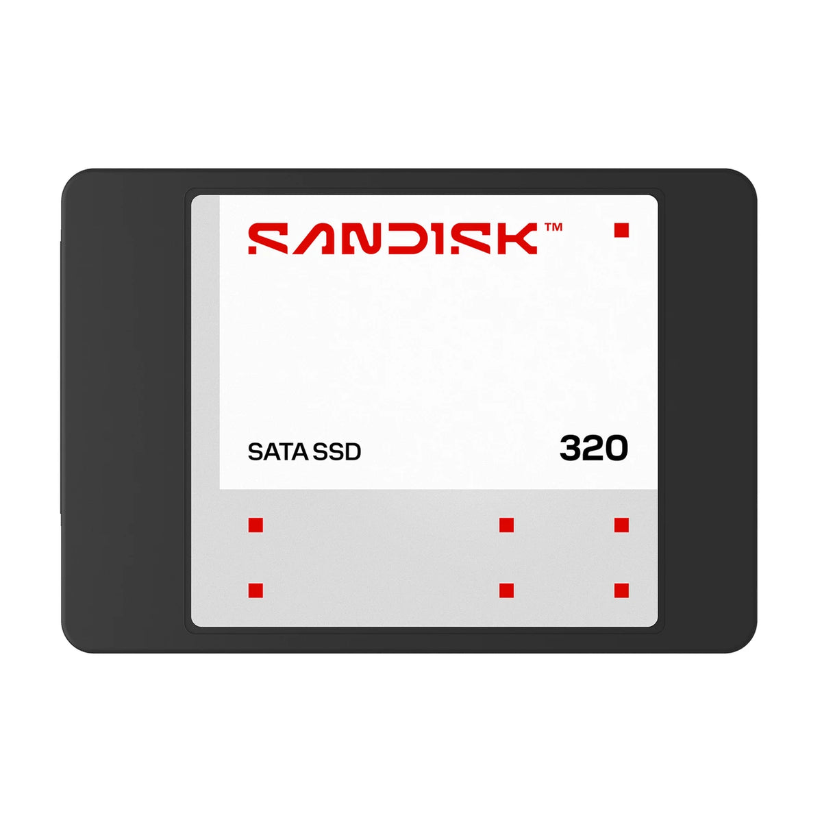 SanDisk 320 1 To — vue de face du SSD 2,5″ (7 mm) sur fond blanc — réf. SDSS31100TBB-000G0