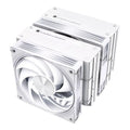 Thermalright Frost Tower 140 – Blanc — vue principale du ventirad CPU sur fond blanc — réf. FRTOW140WH