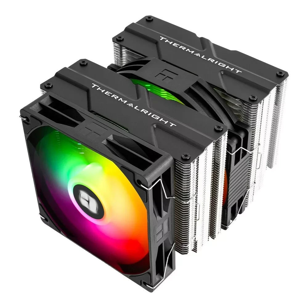 Thermalright Peerless Assassin 140 SE ARGB – Noir — vue principale du ventirad CPU sur fond blanc — réf. PA140SEAR