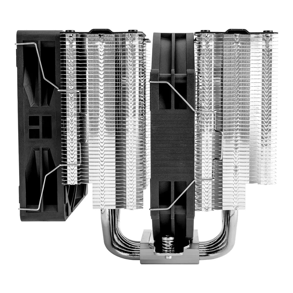 Thermalright Peerless Assassin 140 SE ARGB – Noir — vue produit 4 du ventirad CPU sur fond blanc — réf. PA140SEAR
